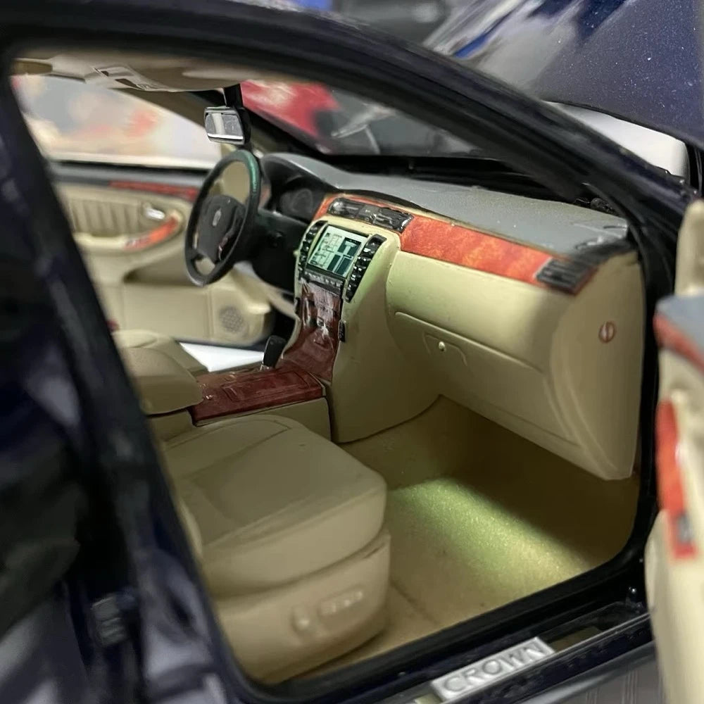 [OEM] 1:18 Toyota 2003 Crown S180 blu modellino di auto Die-Cast