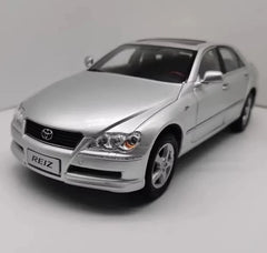 [OEM] 1:18 Toyota 2004 Mark X Silver Model Car Die-Cast
