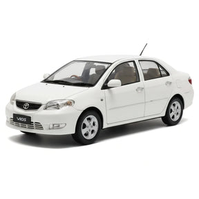 [OEM] 1:18 Toyota 2004 Vios XP40 White Model Car Die-Cast
