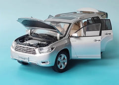 [OEM] 1:18 Toyota 2007 Highlander Kluger Silver Model Car Die-Cast