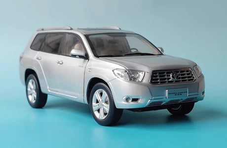[OEM] 1:18 Toyota 2007 Highlander Kluger Silver Model Car Die-Cast