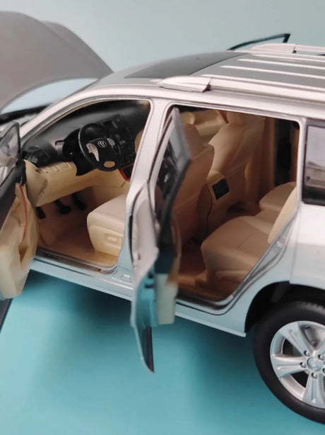 [OEM] 1:18 Toyota 2007 Highlander Kluger Silver Model Car Die-Cast
