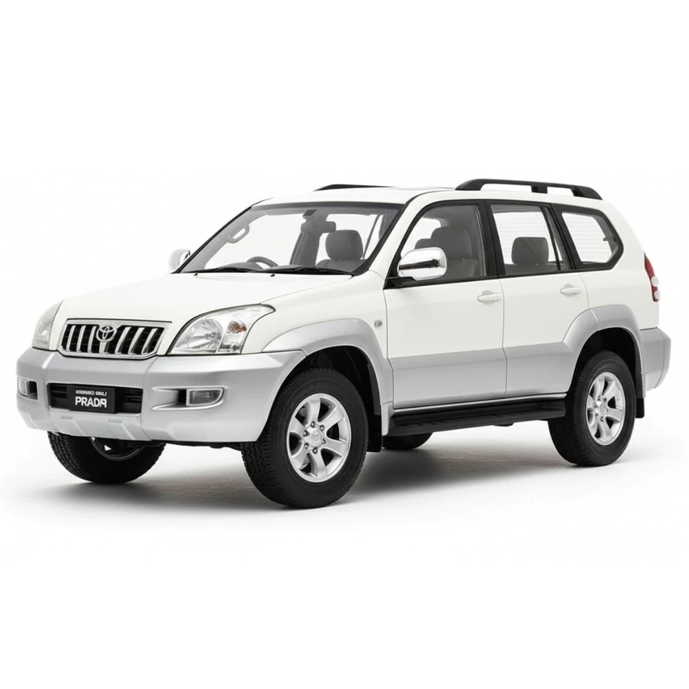 [OEM] 1:18 Toyota 2008 Land Cruiser Prado White Model Car Die-Cast
