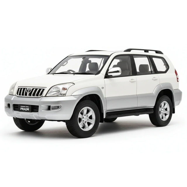 [OEM] 1:18 Toyota 2008 Land Cruiser Prado White Model Car Die-Cast