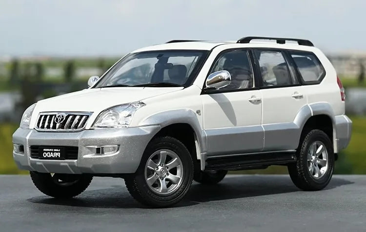 [OEM] 1:18 Toyota 2008 Land Cruiser Prado White Model Car Die-Cast