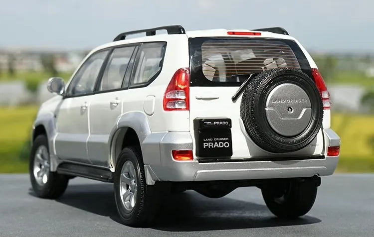 [OEM] 1:18 Toyota 2008 Land Cruiser Prado White Model Car Die-Cast