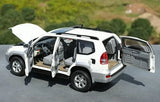 [OEM] 1:18 Toyota 2008 Land Cruiser Prado White Model Car Die-Cast