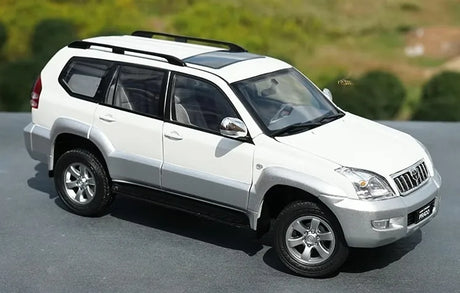 [OEM] 1:18 Toyota 2008 Land Cruiser Prado White Model Car Die-Cast