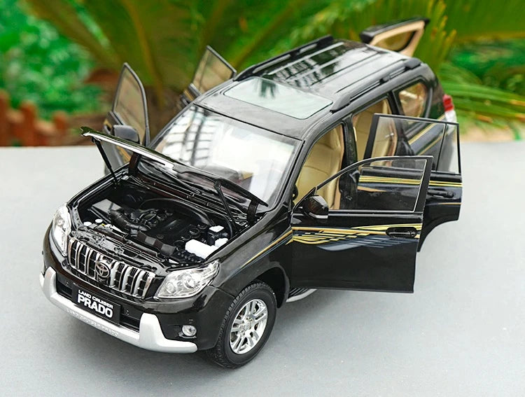 [OEM] 1:18 Toyota 2009 Land Cruiser Prado Black Line Model Car Die-Cast