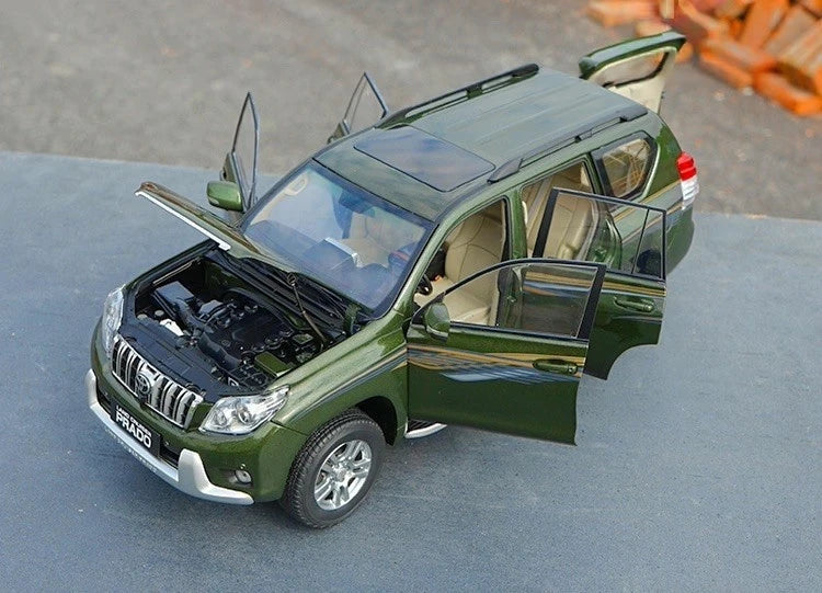 [OEM] 1:18 Toyota 2009 Land Cruiser Prado Green Line Model Car Die-Cast