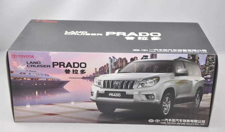 [OEM] 1:18 Toyota 2009 Land Cruiser Prado White Model Car Die-Cast