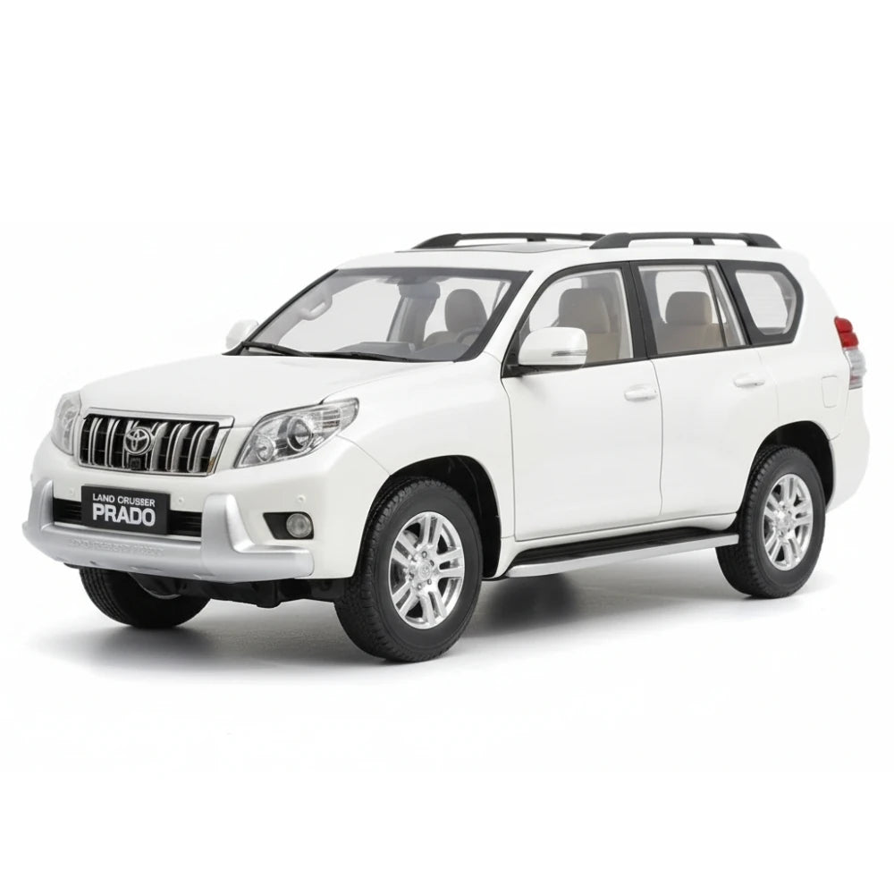[OEM] 1:18 Toyota 2009 Land Cruiser Prado White Model Car Die-Cast