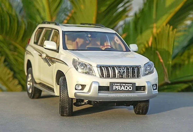[OEM] 1:18 Toyota 2009 Land Cruiser Prado White Line Model Car Die-Cast