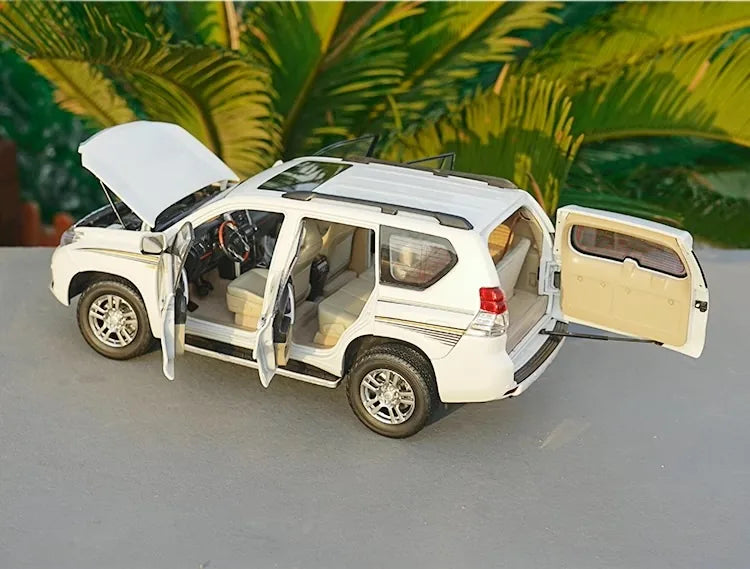 [OEM] 1:18 Toyota 2009 Land Cruiser Prado White Line Model Car Die-Cast