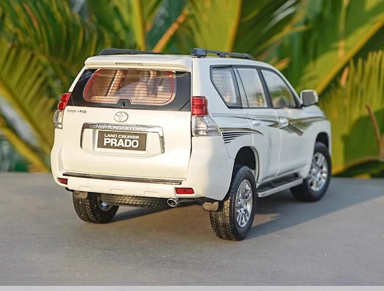 [OEM] 1:18 Toyota 2009 Land Cruiser Prado bianco Line modellino di auto Die-Cast