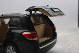[OEM] 1:18 Toyota 2012 Highlander Black Model Car Die-Cast