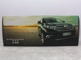 [OEM] 1:18 Toyota 2012 Highlander Black Model Car Die-Cast