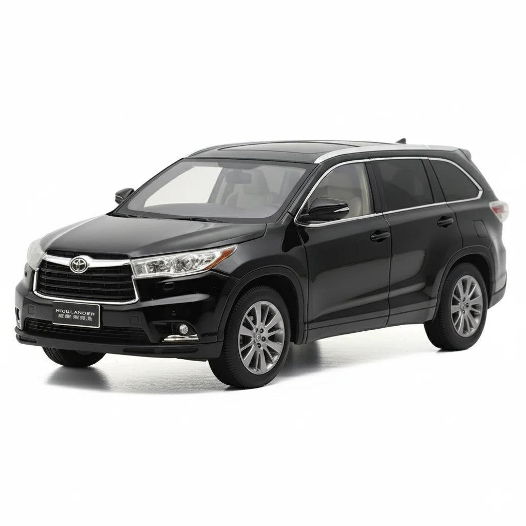 [OEM] 1:18 Toyota 2015 Highlander nero modellino di auto Die-Cast