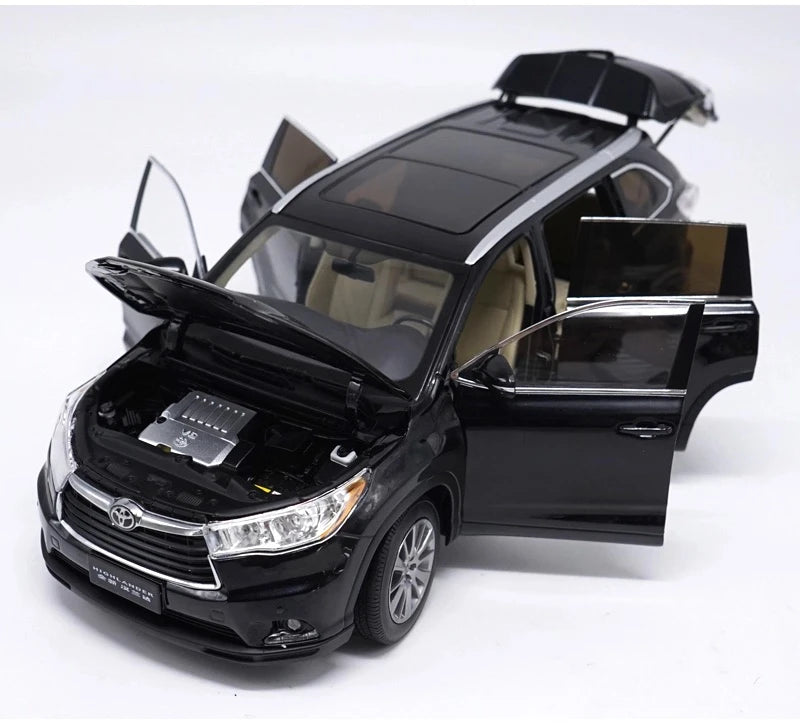 [OEM] 1:18 Toyota 2015 Highlander nero modellino di auto Die-Cast