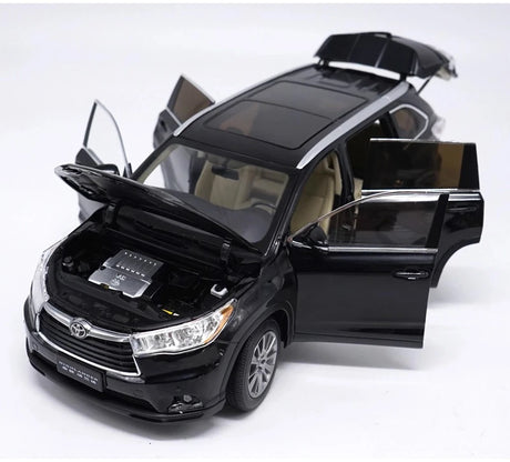 [OEM] 1:18 Toyota 2015 Highlander svart modellbil Die-Cast