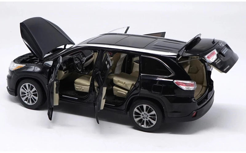 [OEM] 1:18 Toyota 2015 Highlander nero modellino di auto Die-Cast