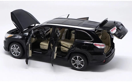 [OEM] 1:18 Toyota 2015 Highlander svart modellbil Die-Cast