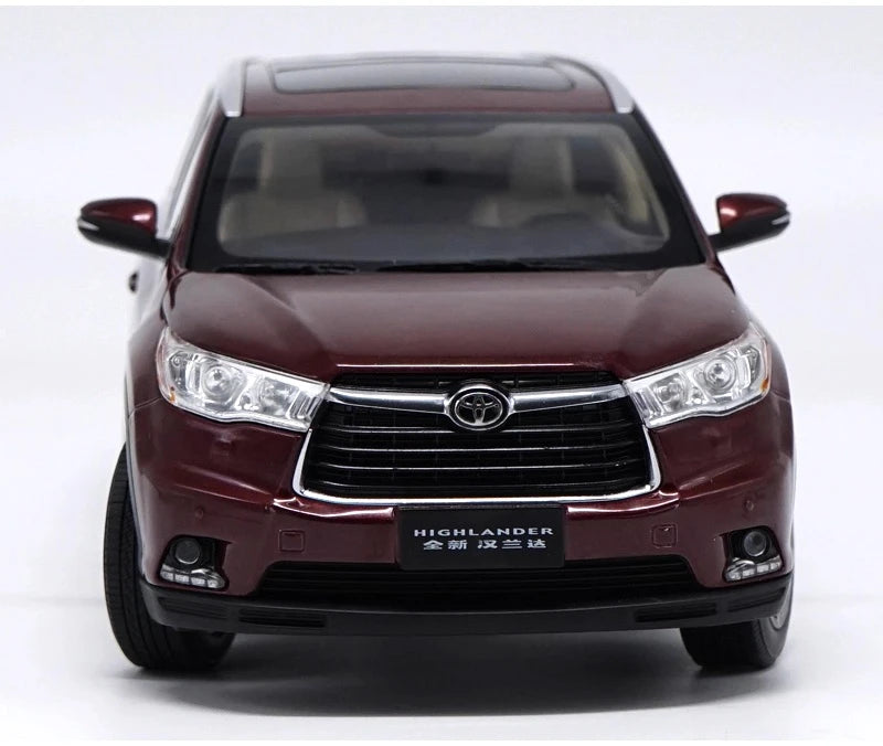 [OEM] 1:18 Toyota 2015 Highlander rosso modellino di auto Die-Cast