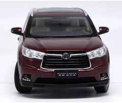[OEM] 1:18 Toyota 2015 Highlander rosso modellino di auto Die-Cast