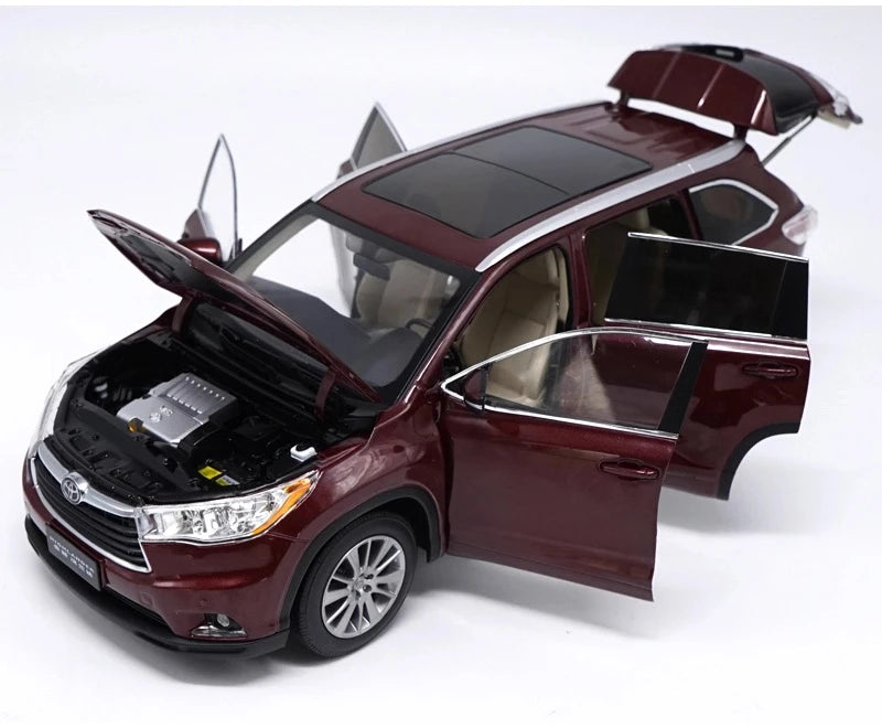 [OEM] 1:18 Toyota 2015 Highlander Red Model Car Die-Cast