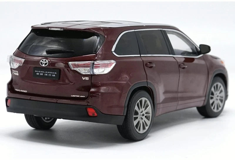 [OEM] 1:18 Toyota 2015 Highlander rosso modellino di auto Die-Cast