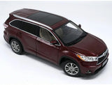 [OEM] 1:18 Toyota 2015 Highlander Red Model Car Die-Cast