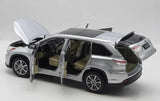 [OEM] 1:18 Toyota 2015 Highlander Silver Model Car Die-Cast