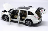 [OEM] 1:18 Toyota 2015 Highlander White Model Car Die-Cast