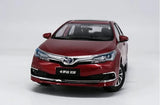 [OEM] 1:18 Toyota 2017 Corolla Hybrid rouge voiture miniature Die-Cast
