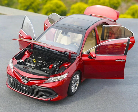 [OEM] 1:18 Toyota 2018 Camry XV70 röd modellbil Die-Cast