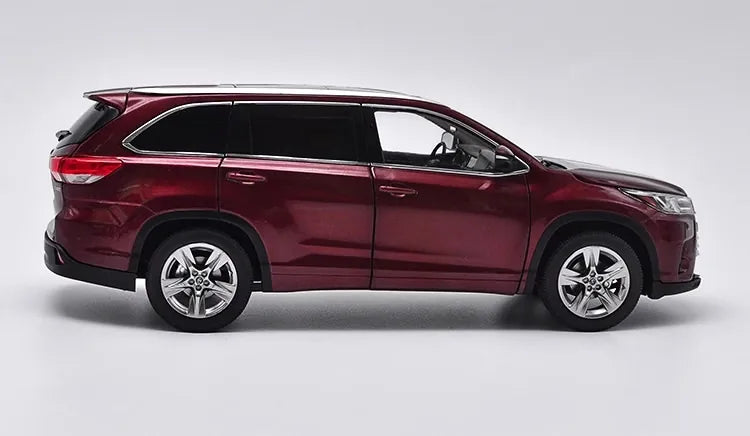 [OEM] 1:18 Toyota 2018 Highlander rosso modellino di auto Die-Cast