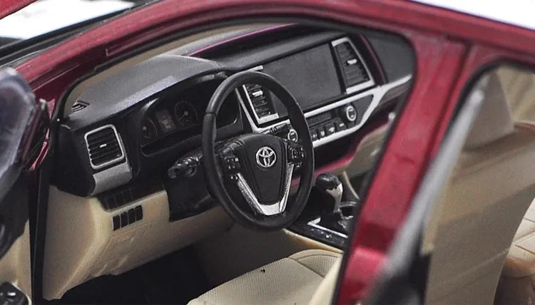 [OEM] 1:18 Toyota 2018 Highlander rosso modellino di auto Die-Cast