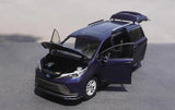 [OEM] 1:18 Toyota 2020 Sienna blå modellbil Die-Cast