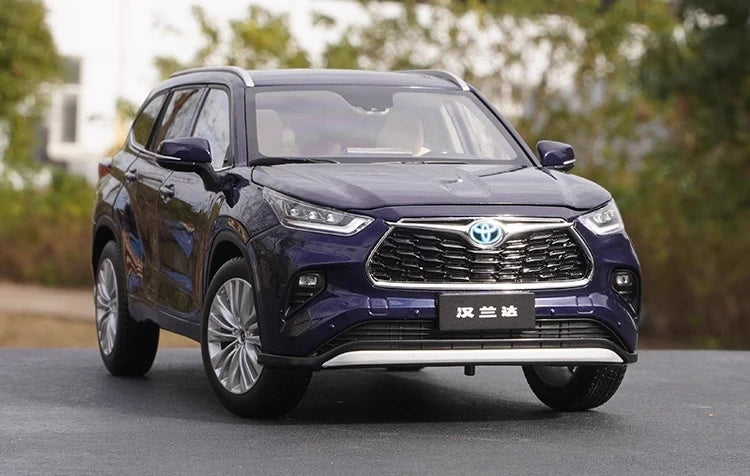 [OEM] 1:18 Toyota 2021 Highlander Blue Model Car Die-Cast