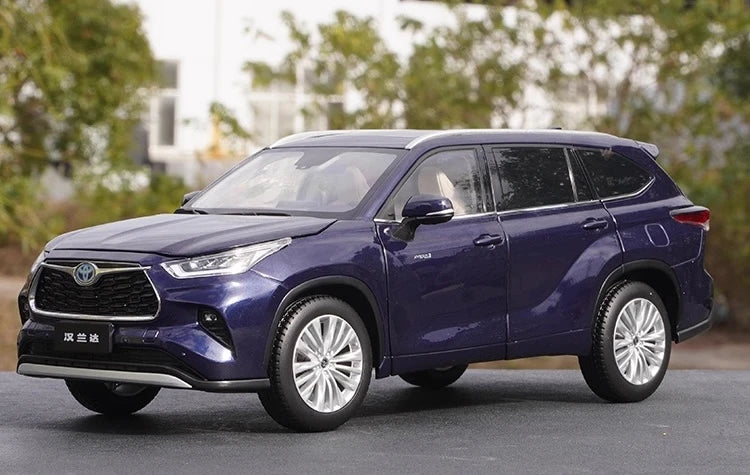 [OEM] 1:18 Toyota 2021 Highlander Blue Model Car Die-Cast