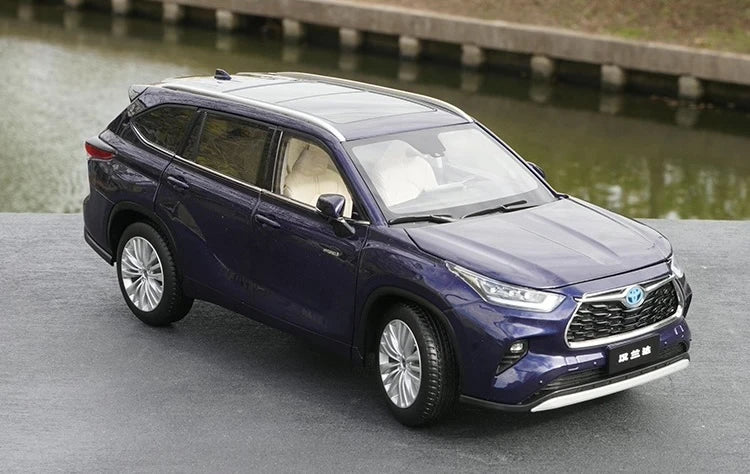 [OEM] 1:18 Toyota 2021 Highlander Blue Model Car Die-Cast