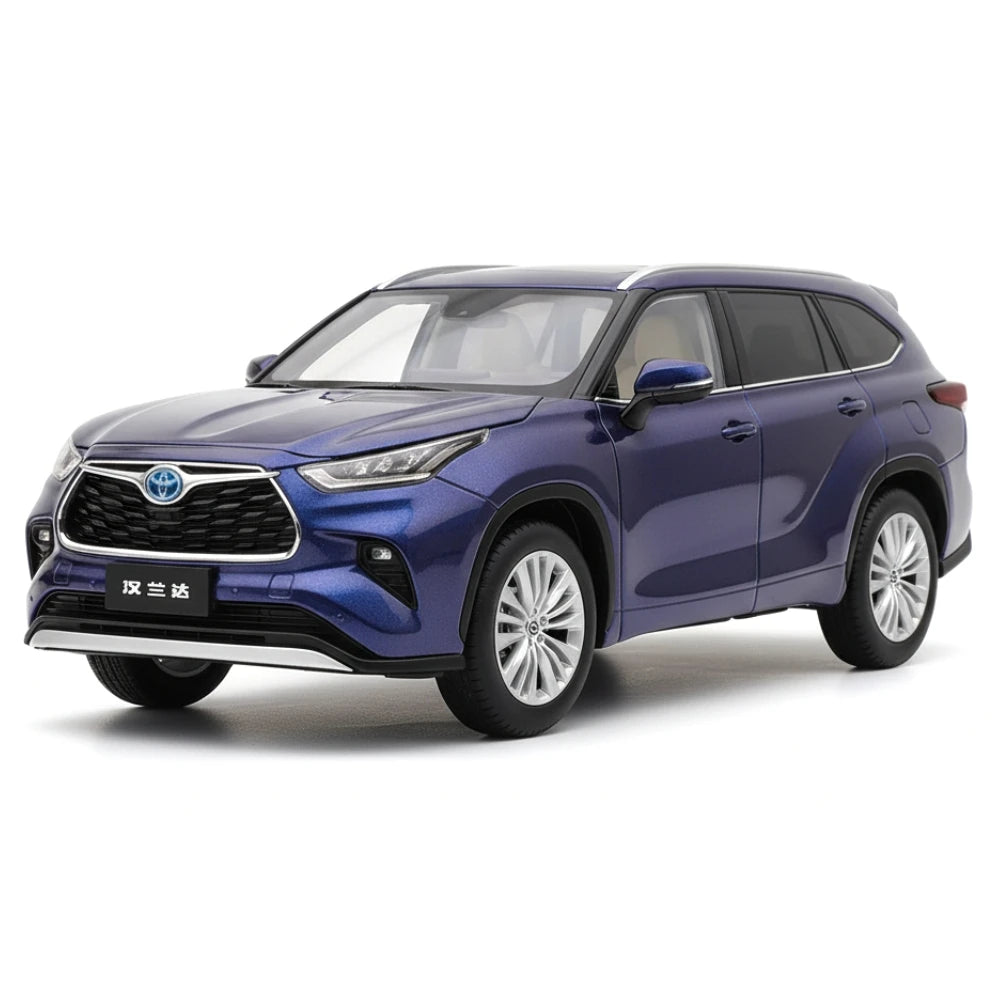 [OEM] 1:18 Toyota 2021 Highlander Blue Model Car Die-Cast