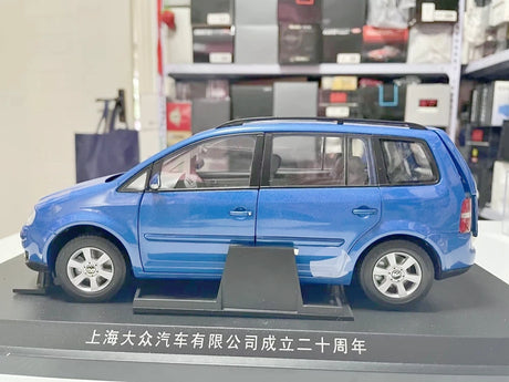 [OEM] 1:18 Volkswagen 2003 Touran Blue Model Car Die-Cast