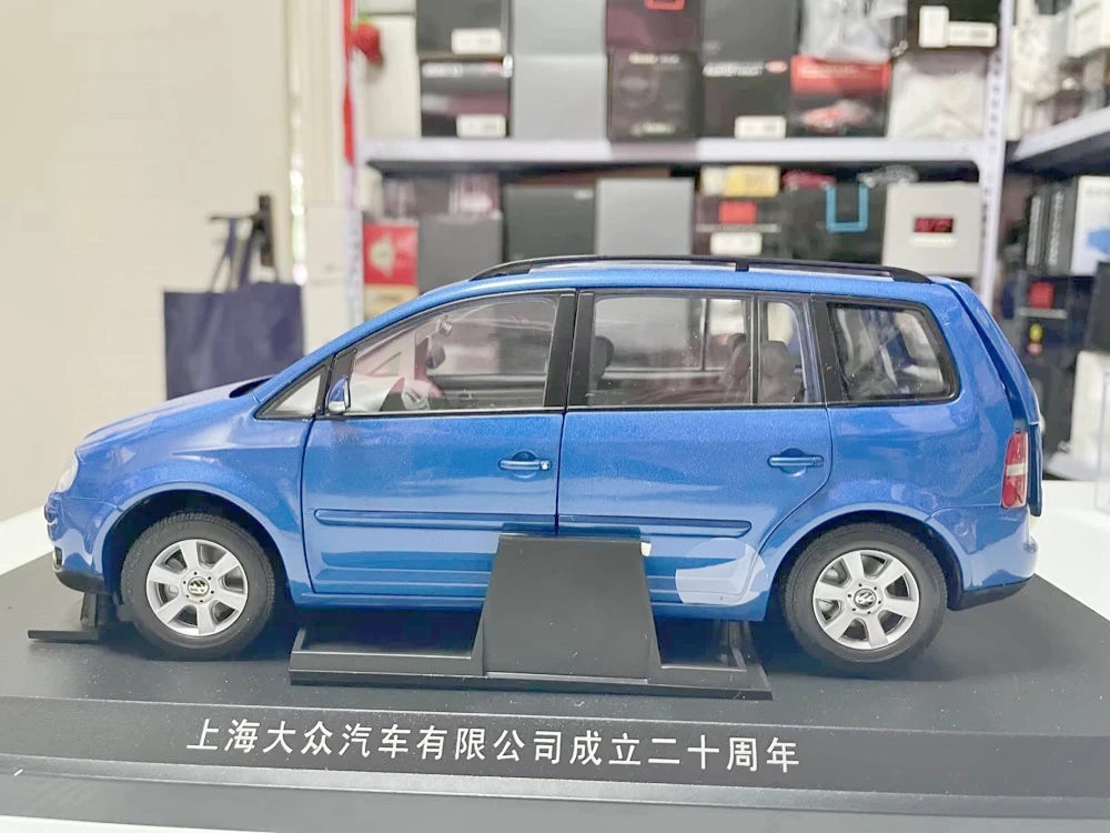[OEM] 1:18 Volkswagen 2003 Touran Blue Model Car Die-Cast