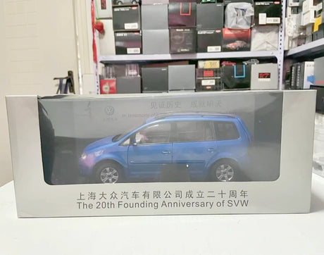 [OEM] 1:18 Volkswagen 2003 Touran Blue Model Car Die-Cast