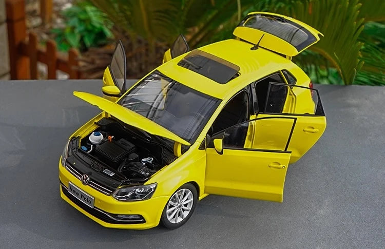 [OEM] 1:18 Volkswagen 2016 Polo Yellow Model Car Die-Cast
