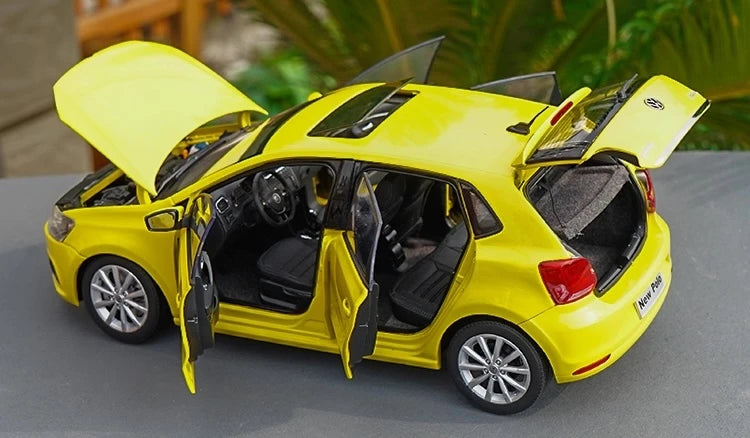 [OEM] 1:18 Volkswagen 2016 Polo Yellow Model Car Die-Cast