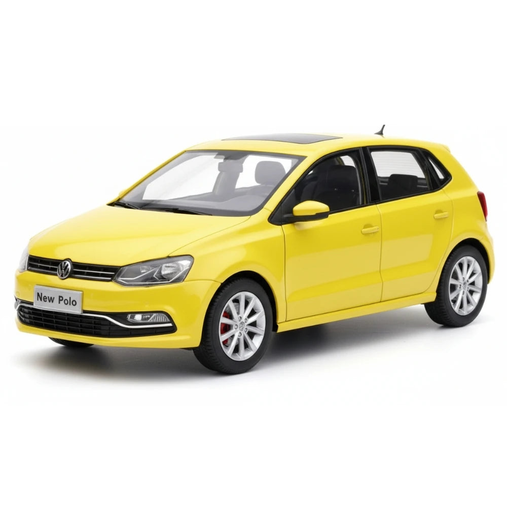 [OEM] 1:18 Volkswagen 2016 Polo Yellow Model Car Die-Cast