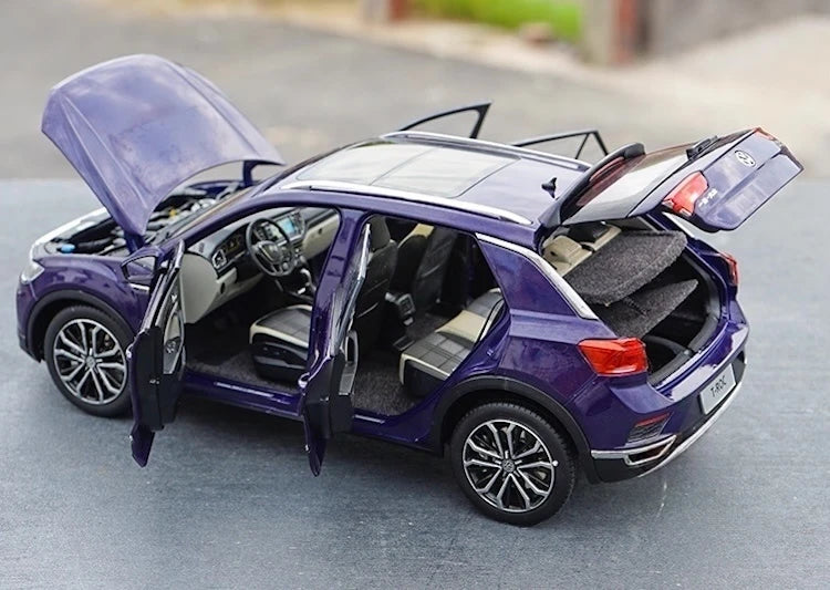 [OEM] 1:18 Volkswagen 2017 T-Roc blu modellino di auto Die-Cast