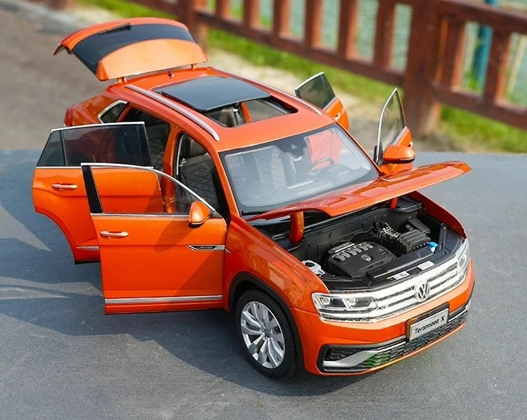 [OEM] 1:18 Volkswagen 2018 Atlas Teramont X orange voiture miniature Die-Cast